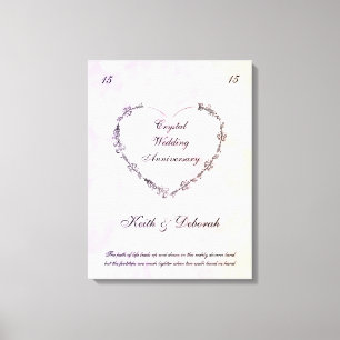 Crystal bruiloft Jubileum Canvas Afdruk