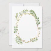 Crystal bruiloft nodig loof groen bruiloft uit kaart (Achterkant)