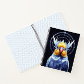 Crystal Budgerigar Vector Art met geometrische vog Notitieboek (Binnen)