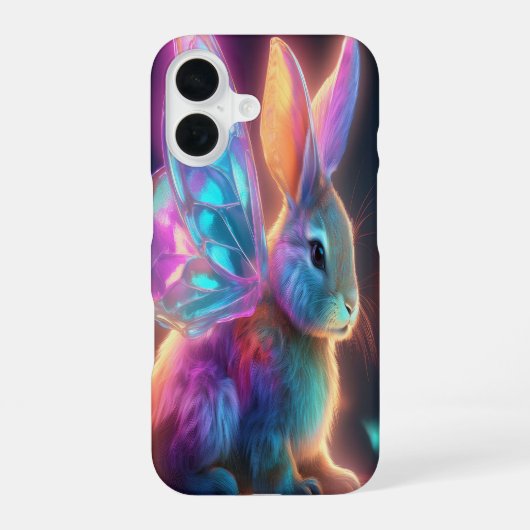 Crystal Bunny iPhone 16 Hoesje (Achterkant)