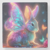 Crystal Bunny Stenen Onderzetter (Voorkant)