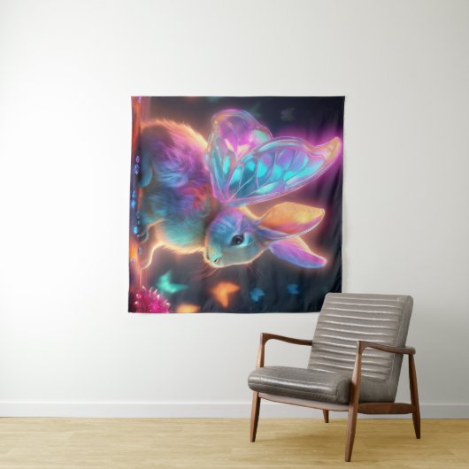 Crystal Bunny Wandkleed (In Situ (horizontaal))