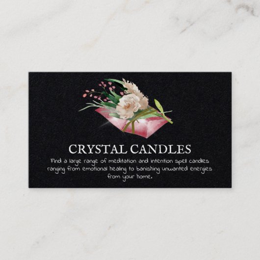 Crystal Candle Inention Spell Visitekaartje (Voorkant)