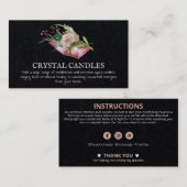 Crystal Candle Inention Spell Visitekaartje (Voorkant / Achterkant)
