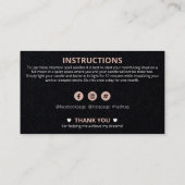 Crystal Candle Inention Spell Visitekaartje (Achterkant)