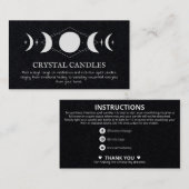 Crystal Candle Moon Spell Visitekaartje (Voorkant / Achterkant)