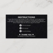 Crystal Candle Moon Spell Visitekaartje (Achterkant)