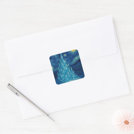 Crystal Castle Sterrennacht Sticker (Envelop)
