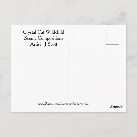 Crystal Cat Briefkaart (Achterkant)