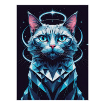 Crystal Cat geometrische vectorkunst