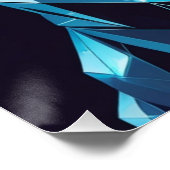 Crystal Cat geometrische vectorkunst Perfect Poster (Hoek)