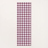 Crystal Cat Paarse zwart geruite schattige witte k Yogamat (Achterkant)