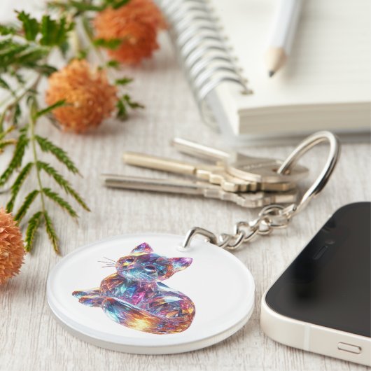 Crystal Cat Sleutelhanger (Voorkant Rechts)
