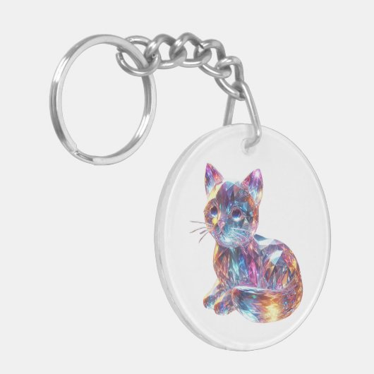 Crystal Cat Sleutelhanger (Voorkant Links)