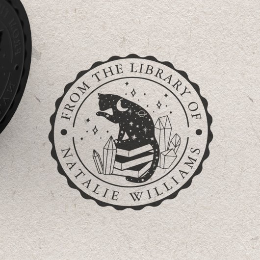 Crystal Cat Star Pencil Moon uit de bibliotheek va Rubberstempel