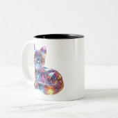 Crystal Cat Tweekleurige Koffiemok (Voorkant links)
