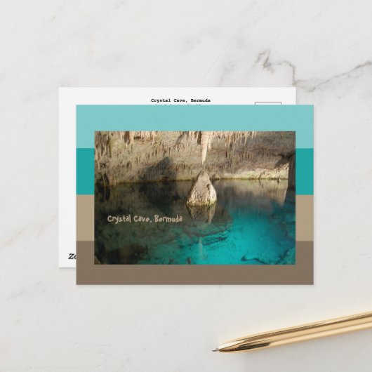 Crystal Cave, Bermuda Briefkaart (Voorkant / Achterkant in situ)