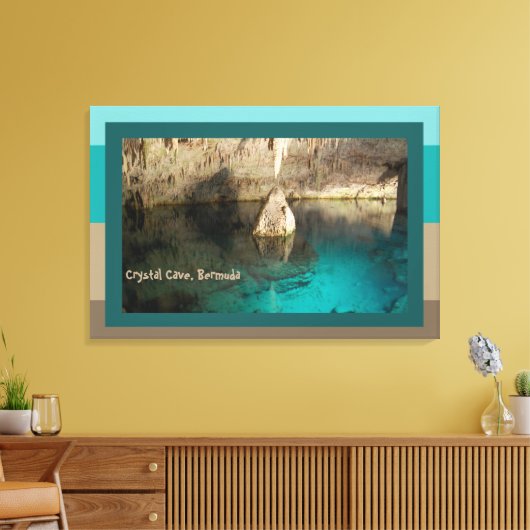 Crystal Cave, Bermuda Canvas Afdruk (Insitu (Woonkamer))