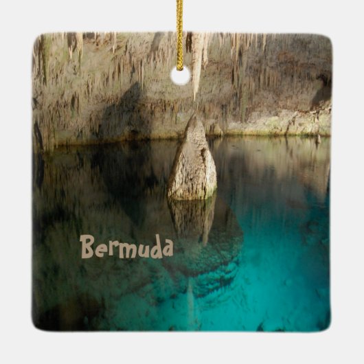 Crystal Cave, Bermuda Keramisch Ornament (Achterkant)