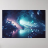 Crystal Cave Dreamcore Liminal Space Surreal Art Poster (Voorkant)