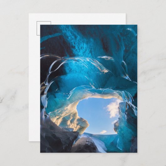 Crystal Cave, Vatnajokull Icefield, Zuid-IJsland Briefkaart (Voorkant / Achterkant)