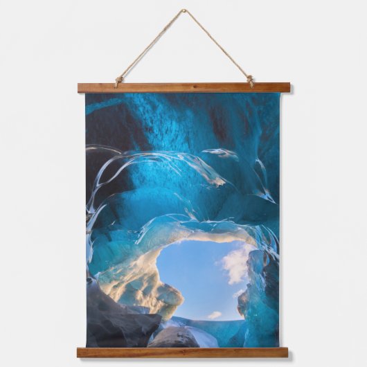 Crystal Cave, Vatnajokull Icefield, Zuid-IJsland Hangend Wandkleed (Voorkant)