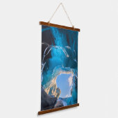 Crystal Cave, Vatnajokull Icefield, Zuid-IJsland Hangend Wandkleed (Gebogen)