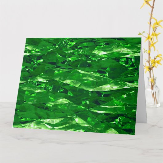 Crystal Cellophane Texture Background - Green Kaart (Gele Bloem)