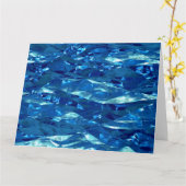 Crystal Cellophane Textuur Achtergrond - Blauw Kaart (Gele Bloem)