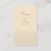 Crystal Champagne Glitter Wedding Registry Kaart (Achterkant)