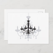 Crystal Chandelier Black Gothic and Shadow Briefkaart (Voorkant / Achterkant)