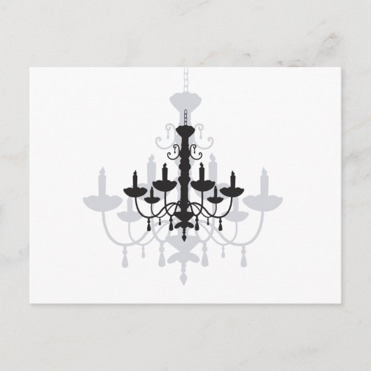 Crystal Chandelier Black Gothic and Shadow Briefkaart (Voorkant)