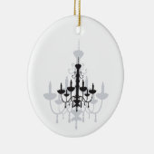Crystal Chandelier Black Gothic and Shadow Keramisch Ornament (Rechts)