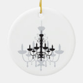 Crystal Chandelier Black Gothic and Shadow Keramisch Ornament (Achterkant)