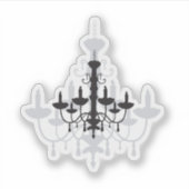 Crystal Chandelier Black Gothic and Shadow Sticker (Voorkant)