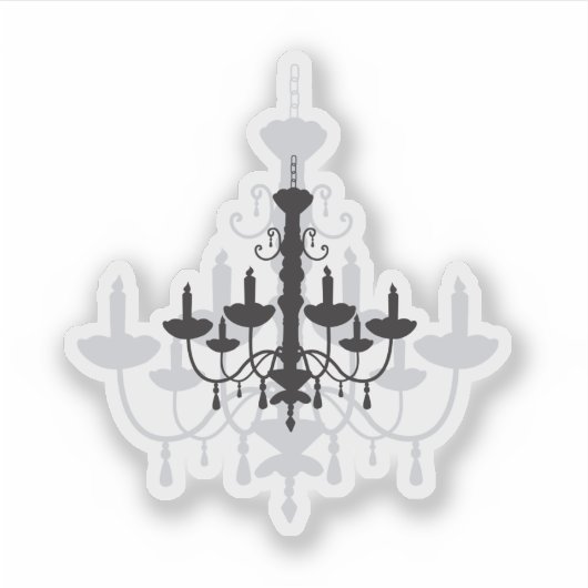 Crystal Chandelier Black Gothic and Shadow Sticker (Voorkant)