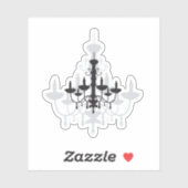 Crystal Chandelier Black Gothic and Shadow Sticker (Vel)
