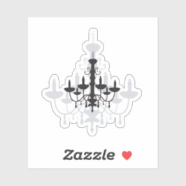 Crystal Chandelier Black Gothic and Shadow Sticker