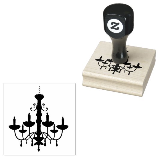 Crystal Chandelier Black Gothic Rubberstempel (Gestempeld)
