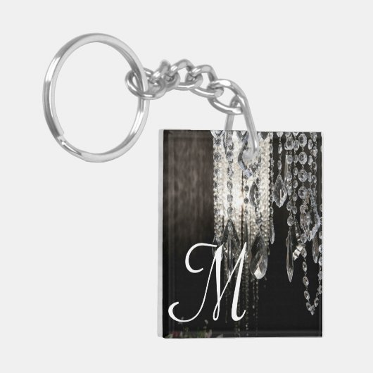 Crystal Chandelier Chic Glass Glitz Glam Sleutelha Sleutelhanger (Voorkant Links)