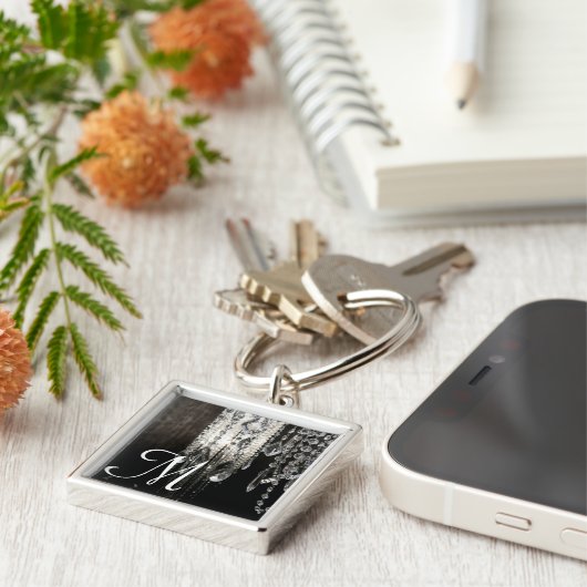 Crystal Chandelier Chic Glass Glitz Glam Sleutelha Sleutelhanger (Zijkant)