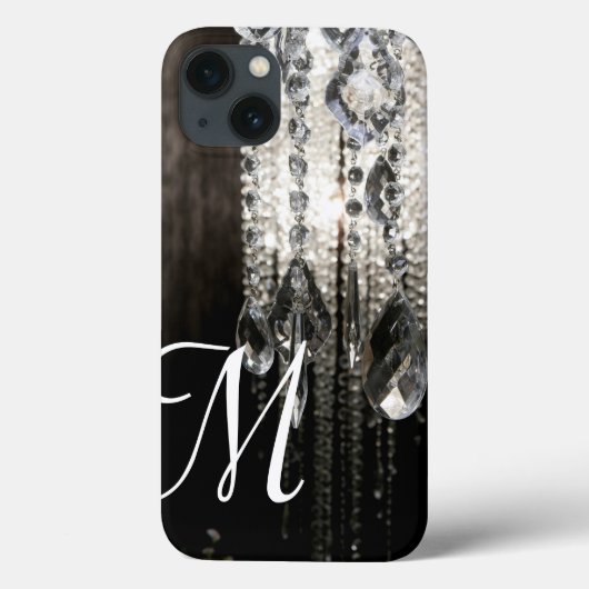 Crystal Chandelier Chic Glass Monogram IPAD Case (Achterkant)