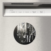 Crystal Chandelier Chic Monogram Initiaal Magnet (Insitu (Vaatwasser))