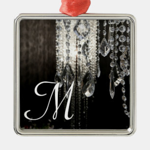 Crystal Chandelier Chic Monogram Initiaal Ornament