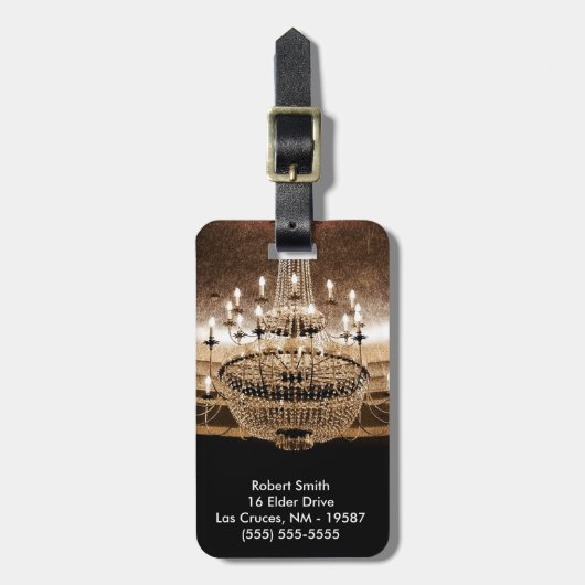 Crystal Chandelier Dazzle Glitz Glam Bagagelabel (Voorkant verticaal)