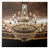 Crystal Chandelier Dazzle Glitz Glam Display Tegel Tegeltje (Voorkant)