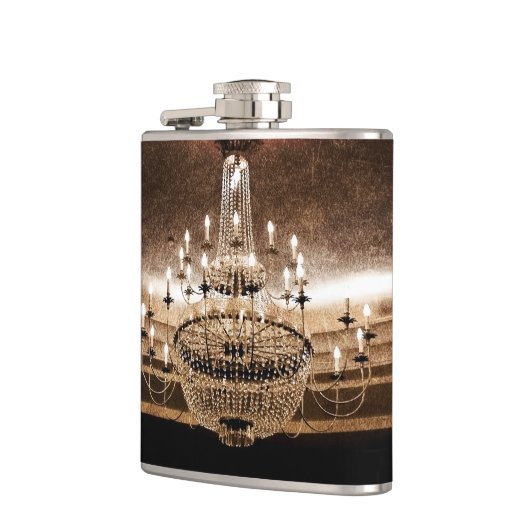 Crystal Chandelier Dazzle Glitz Glam Whiskey Flask Heupfles (Links)