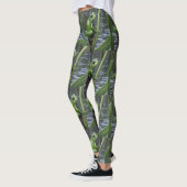 Crystal Clarity: Green Glass Frog op River Reeds Leggings (Links)