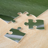 Crystal Clarity: Green Glass Frog op River Reeds Legpuzzel (Zijkant)