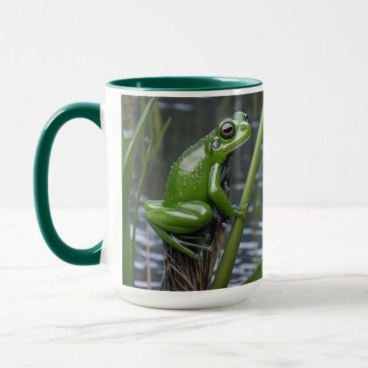 Crystal Clarity: Green Glass Frog op River Reeds Mok (Links)